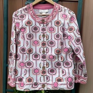 Jacket/blouse with decorative collar and sleeves